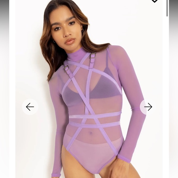 Blackmilk Tops - Black Milk Clothing NWT Limited Light Magic Lilac Bodysuit Size S